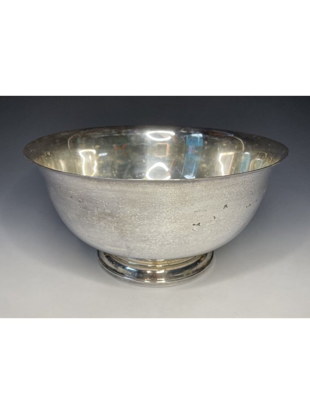 Vintage Colonial Revival Silver on Copper Paul Revere Reproduction Liberty Bowl